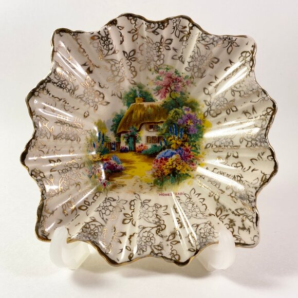 Set of two James Kent sugar bowl H&K Tunstall chintz nut dish pin dish - Picture 4 of 9